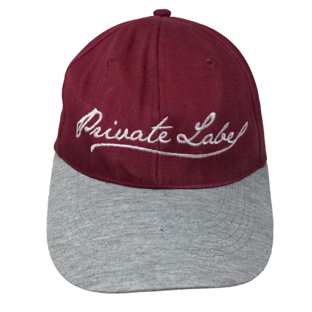 Simen Men's Snapback Hat Red Burgundy Size OS Embroidered Private Label Logo